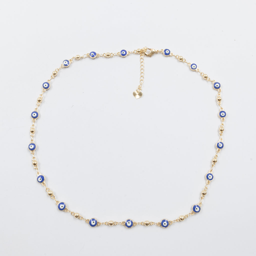 Collar Dorado de Ojo Turco M1 Oro Laminado