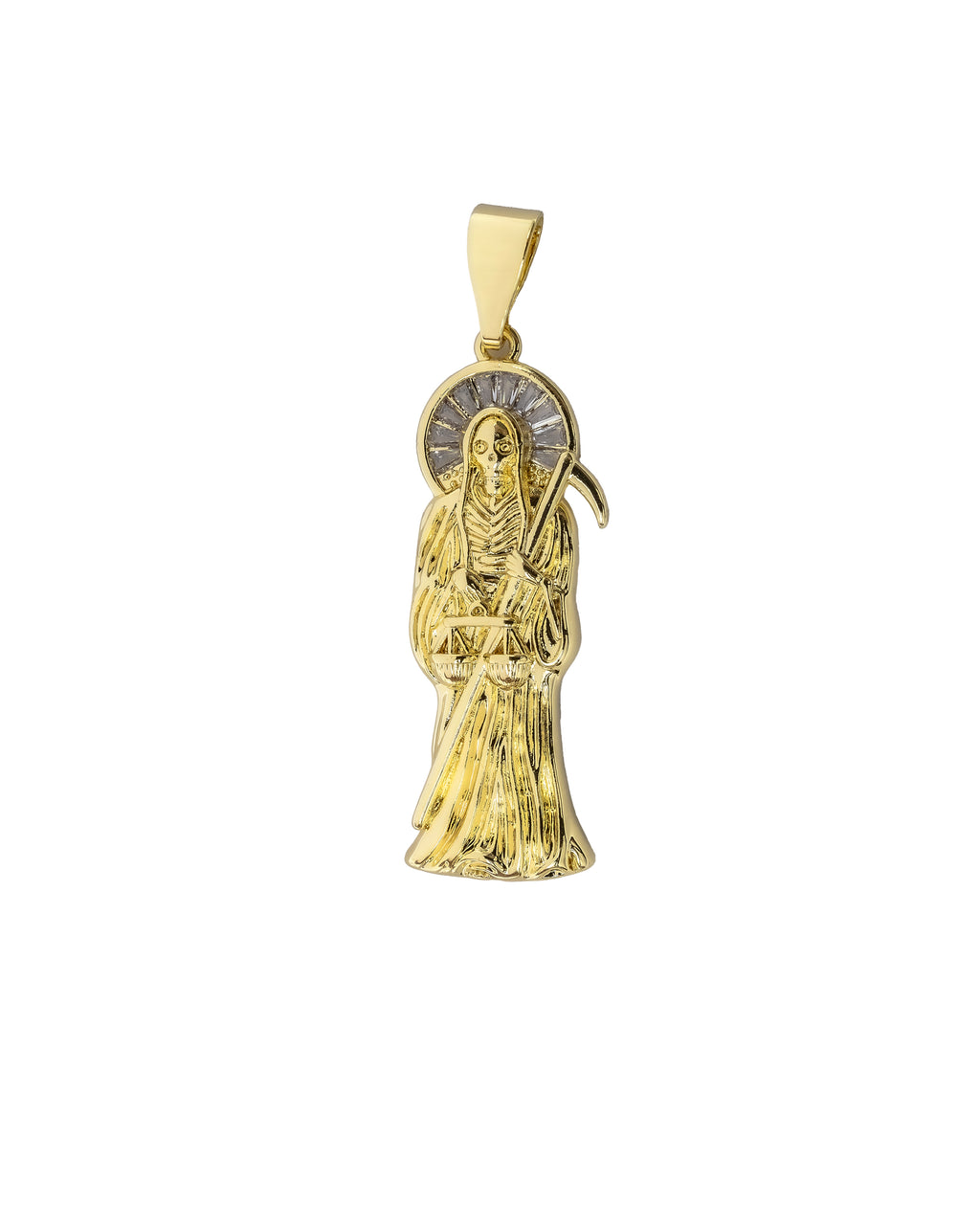Dije de la Santa Muerte M127 - Oro Laminado
