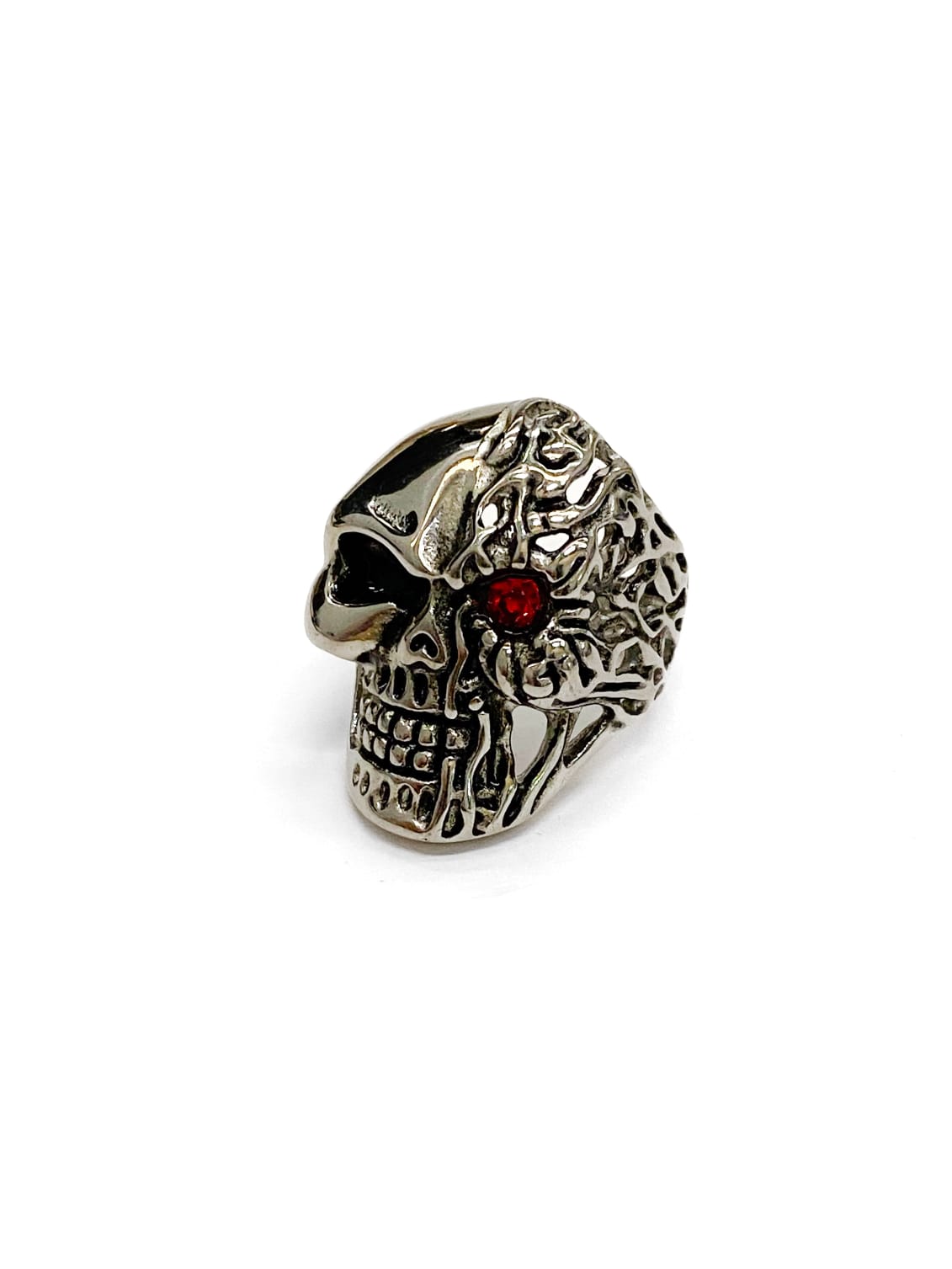 Anillo Calavera Dorado y Plateado Acero Inoxidable M18