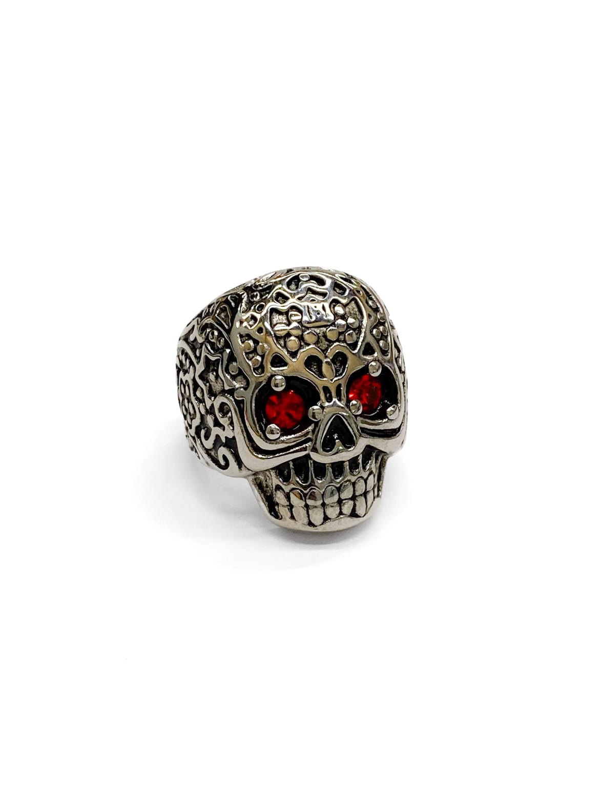 Anillo Calavera Dorado y Plateado Acero Inoxidable M18