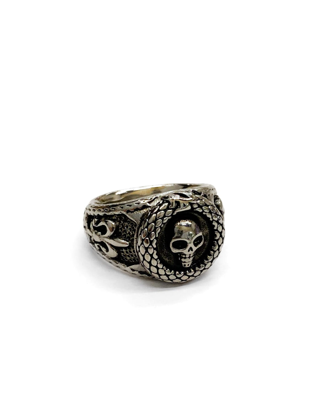 Anillo Calavera Dorado y Plateado Acero Inoxidable M19