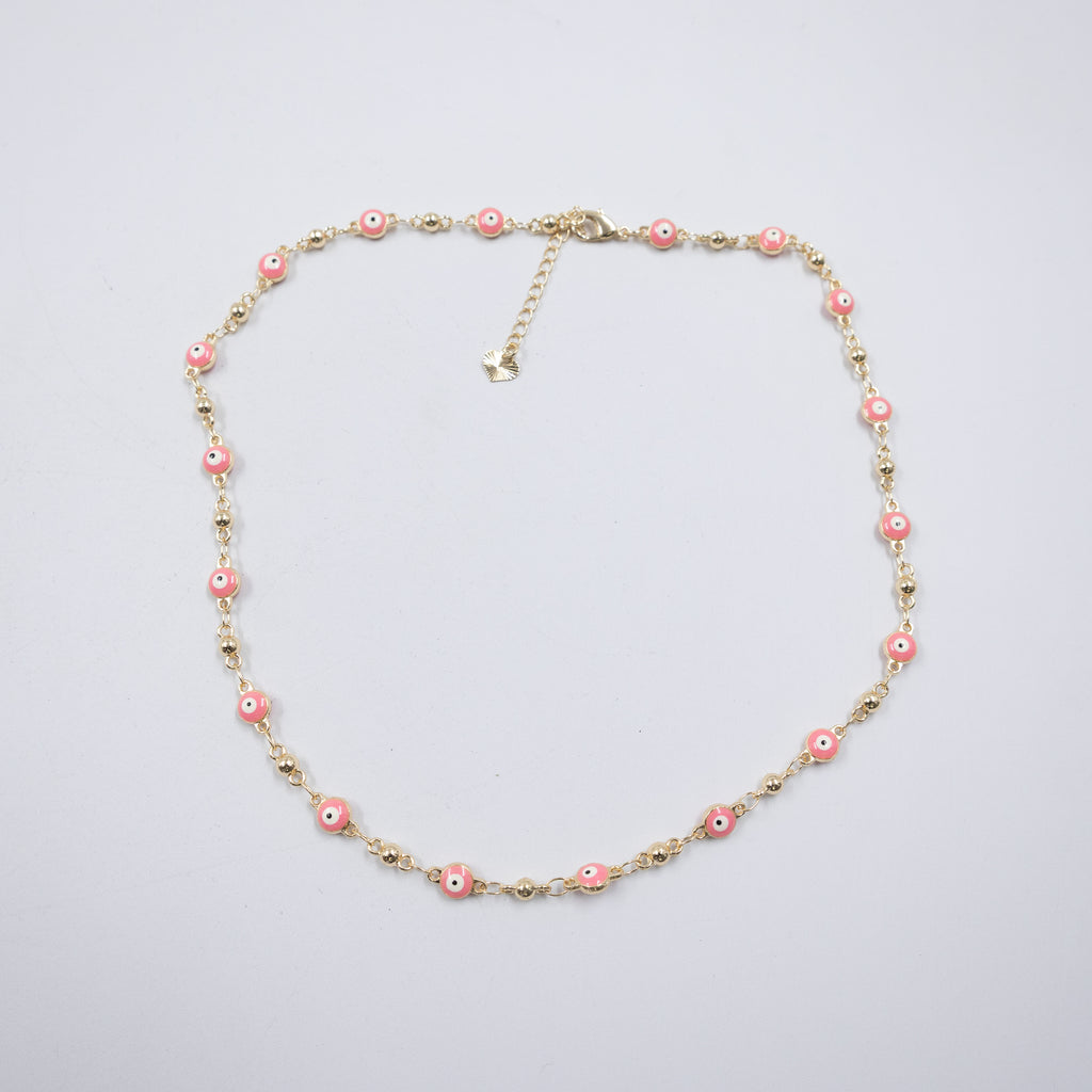Collar Dorado de Ojo Turco M6 Oro Laminado