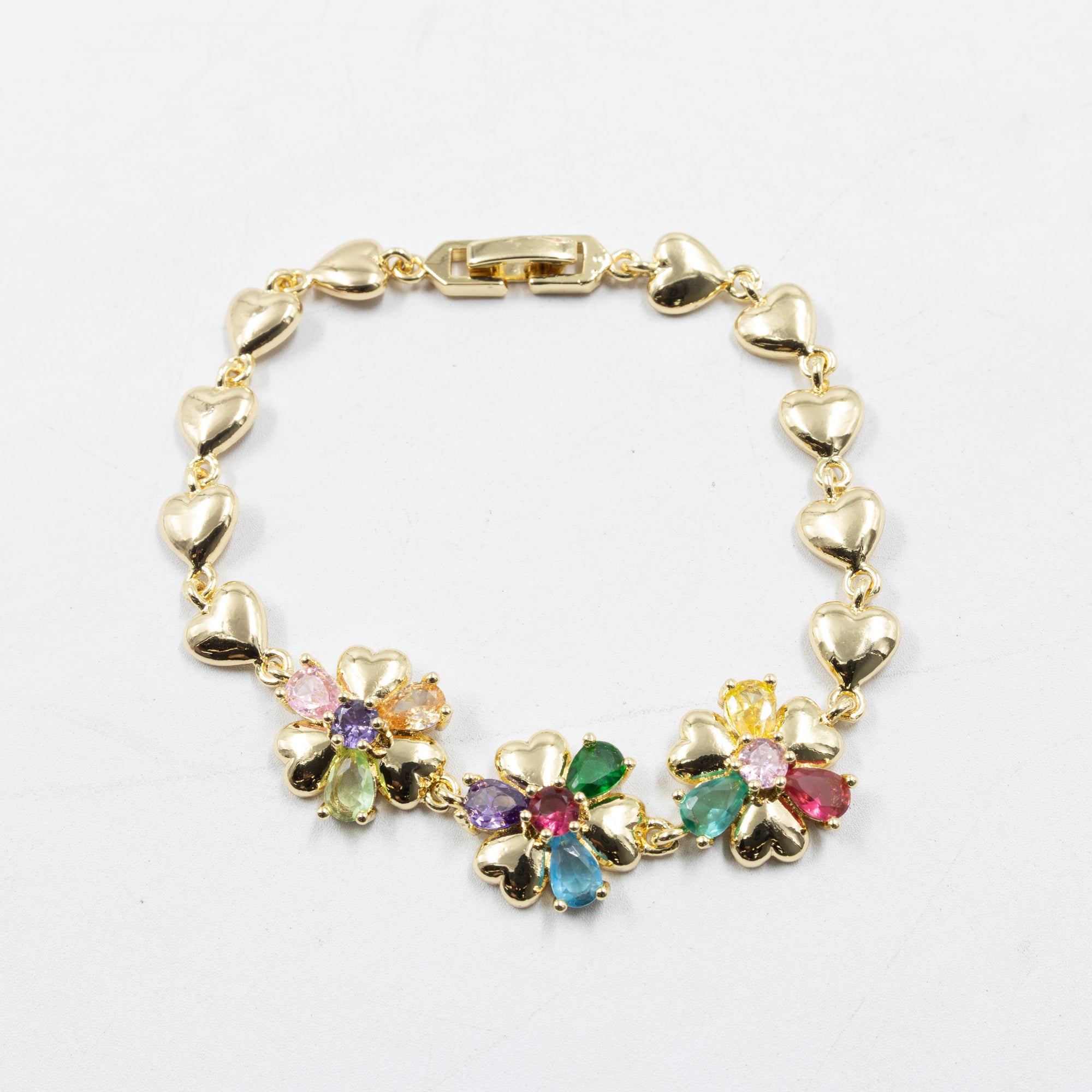 Pulseras Doradas con Piedras M5 Oro Laminado