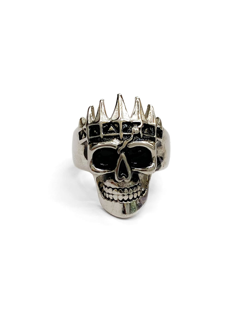 Anillo Calavera Dorado y Plateado Acero Inoxidable M19
