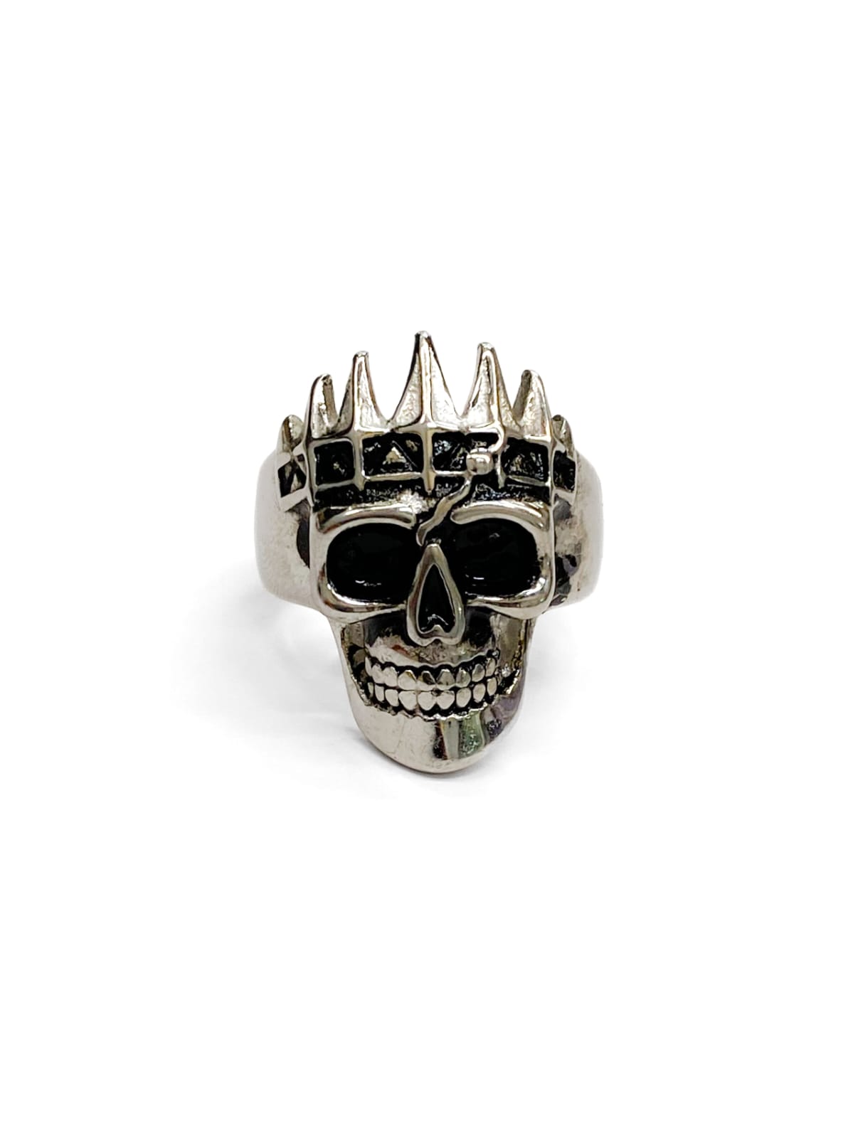Anillo Calavera Dorado y Plateado Acero Inoxidable M19