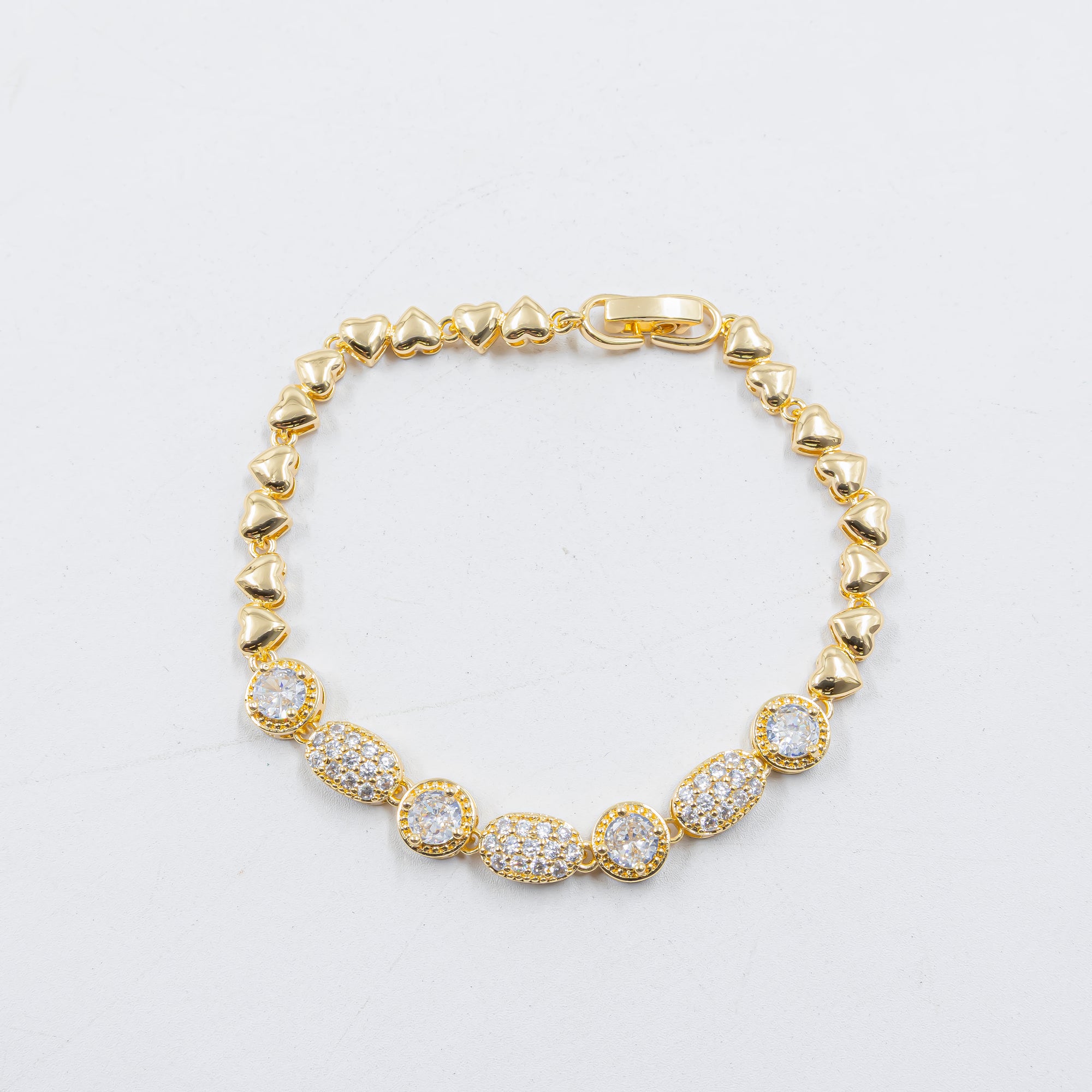 Cadenas de Pulseras Doradas con Piedras M4 Oro Laminado