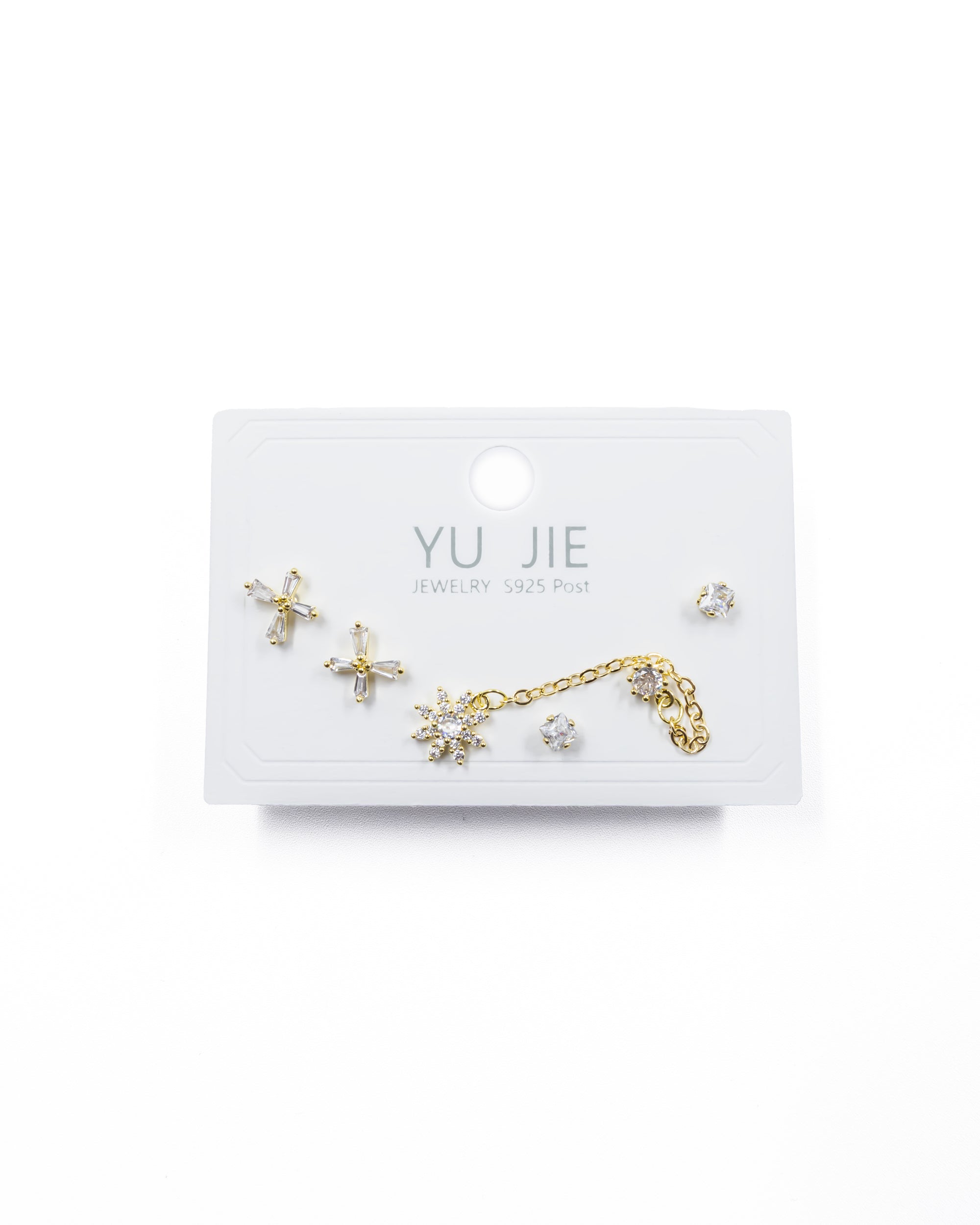 ARETES PAQUETE DE 3 M4 ORO LAMINADO
