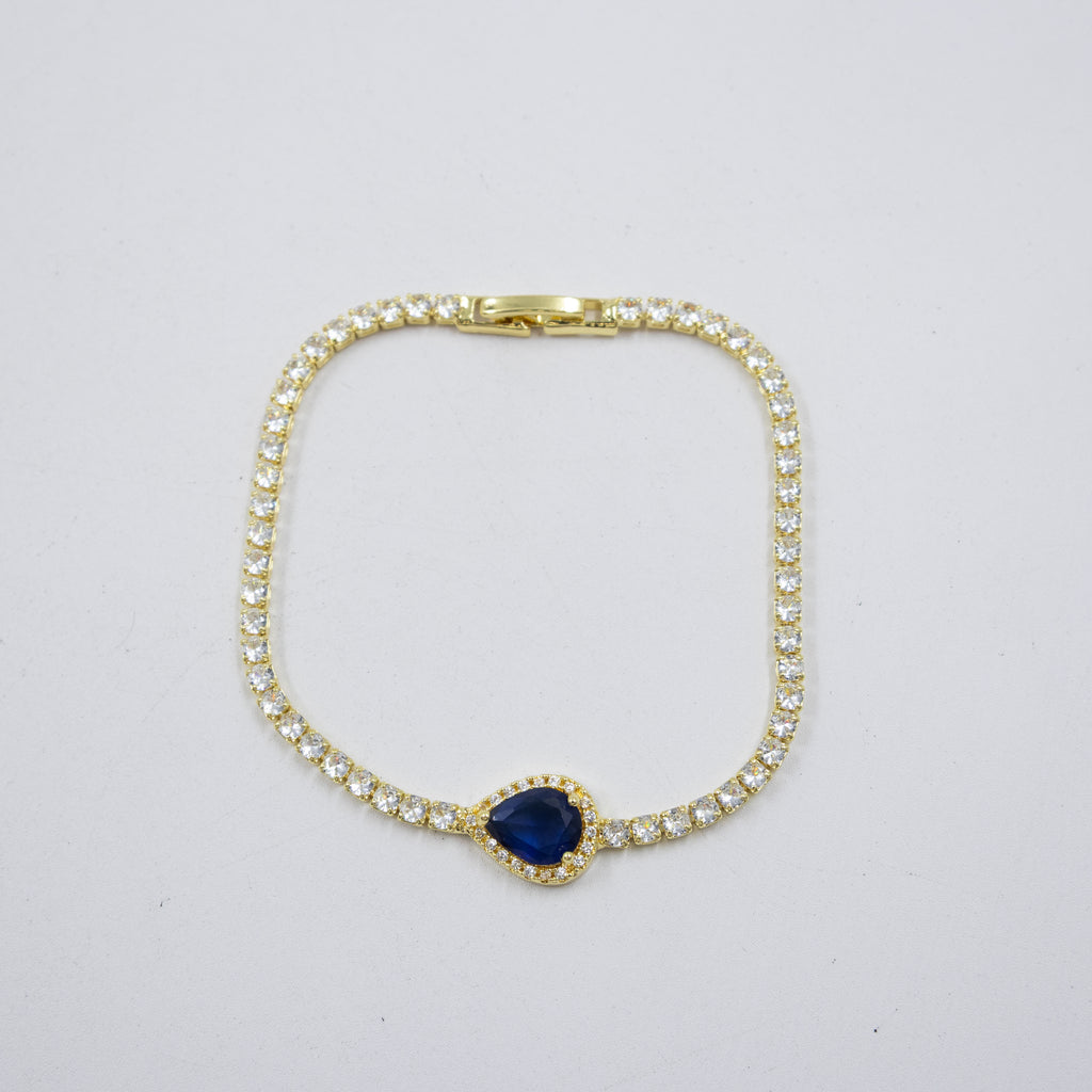 Pulseras Doradas con Piedras M9 Oro Laminado