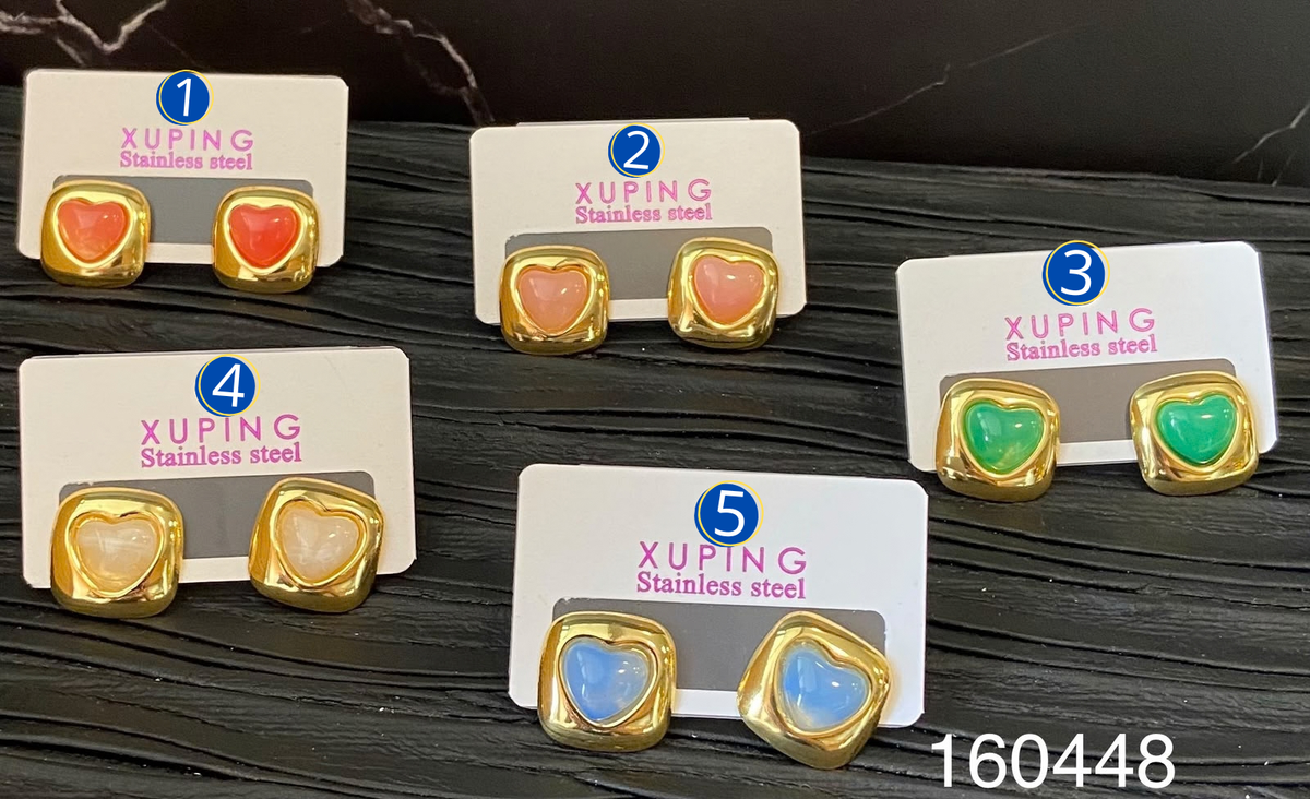 [03/OCTUBRE/26] Aretes Dorados Diferentes Diseños M17 Acero Inoxidable