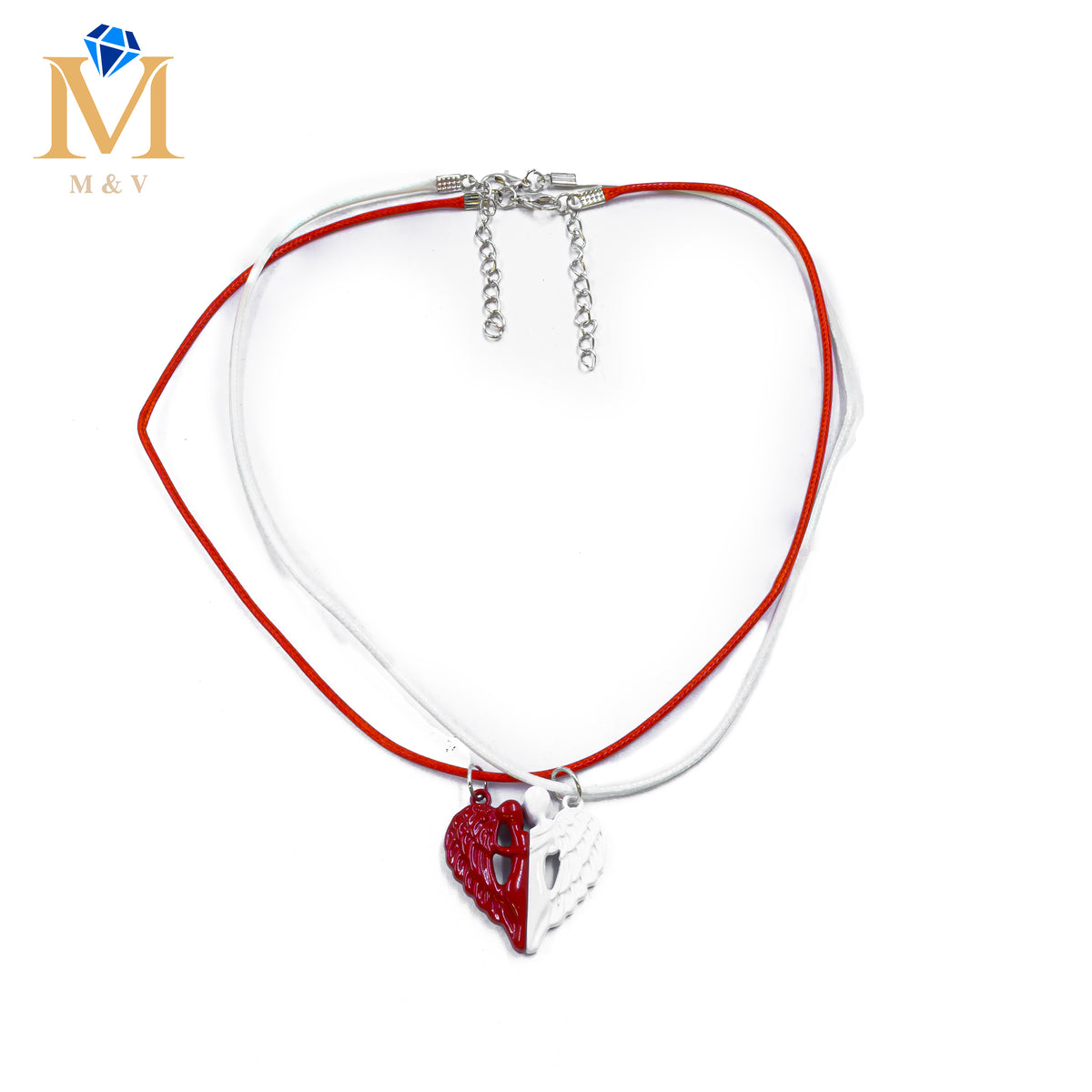 Collares en Pareja de corazón M9 Acero Inoxidable