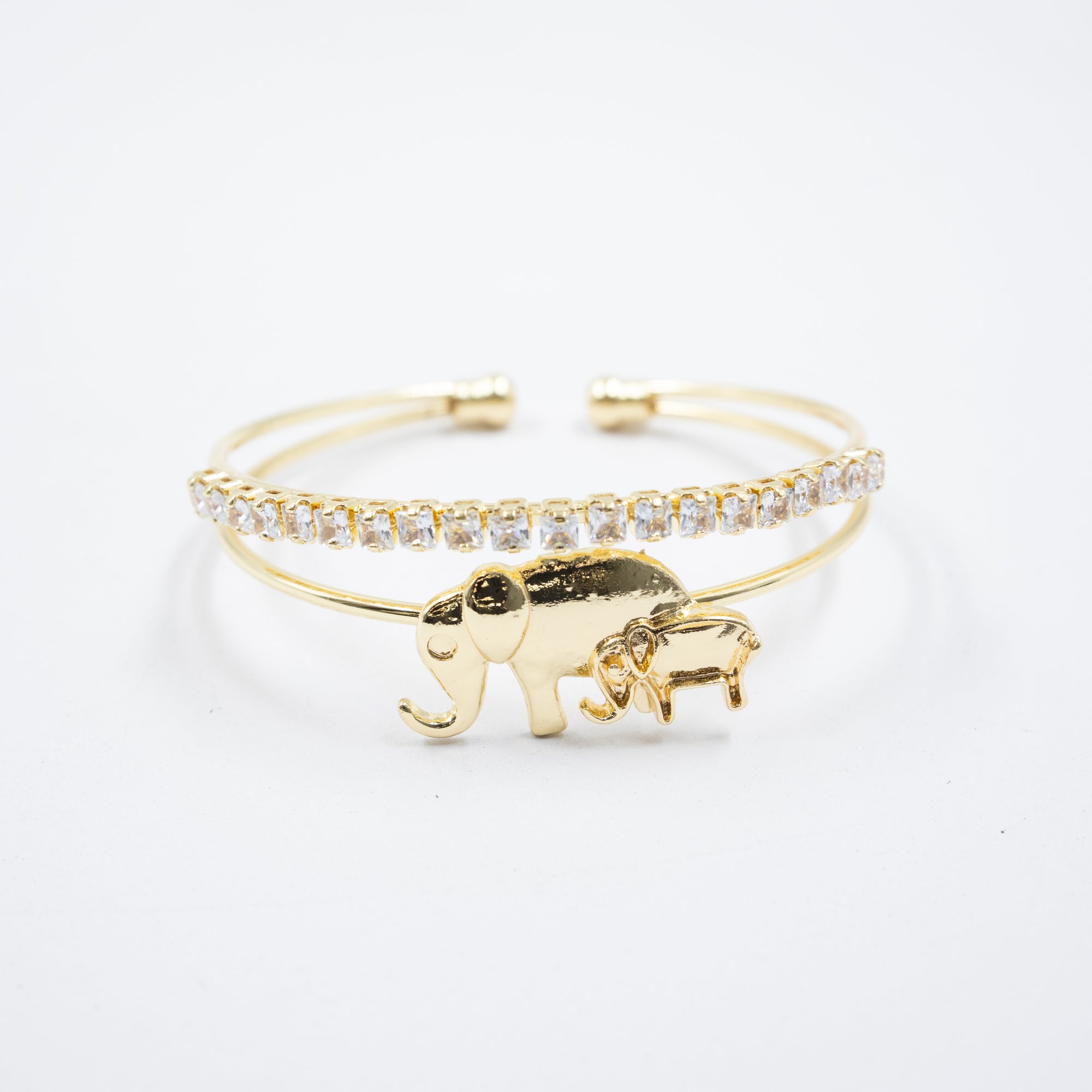 Pulsera dorada con piedras M2 Oro Laminado