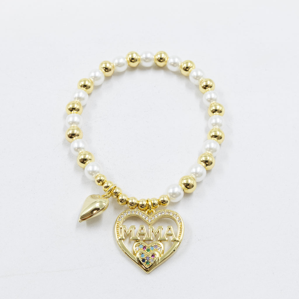 Pulsera con dije de Mamá M1 Oro Laminado 05/03/26