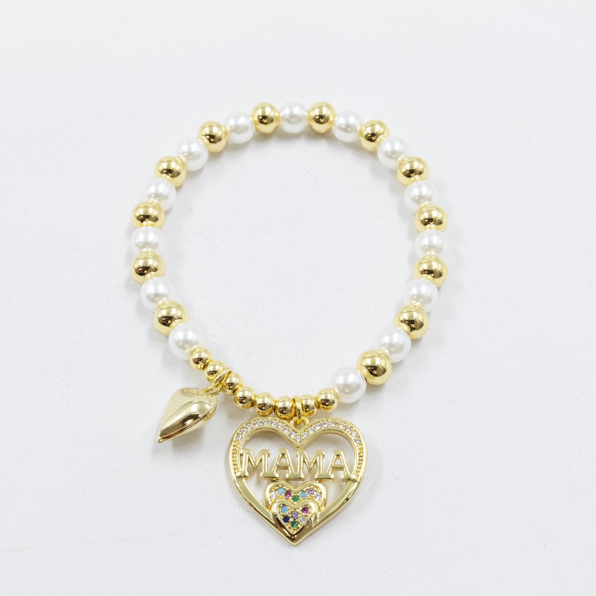 Pulsera con dije de Mamá M1 Oro Laminado 05/03/26
