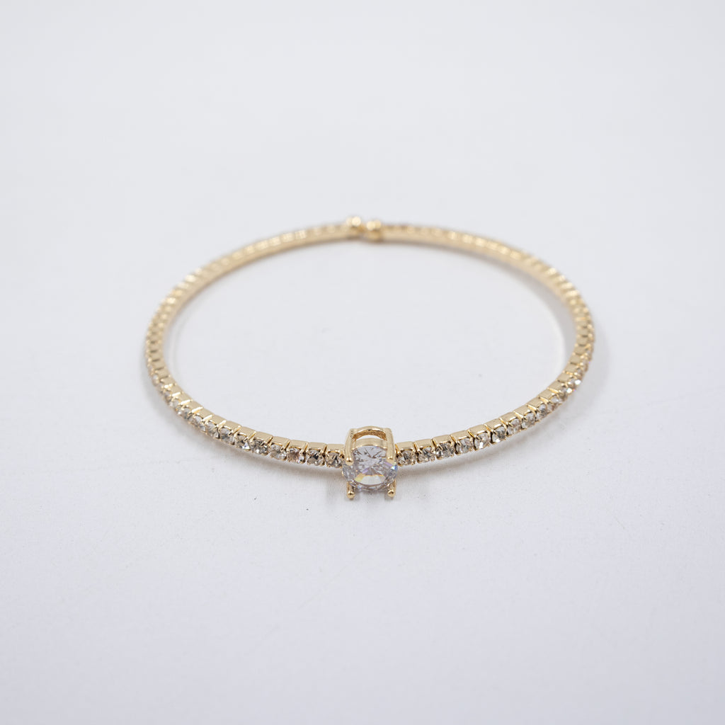 Pulsera Dorada con Piedras M1 Oro Laminado