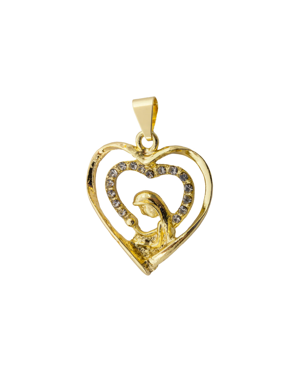 Dije de corazon M168 - Oro laminado