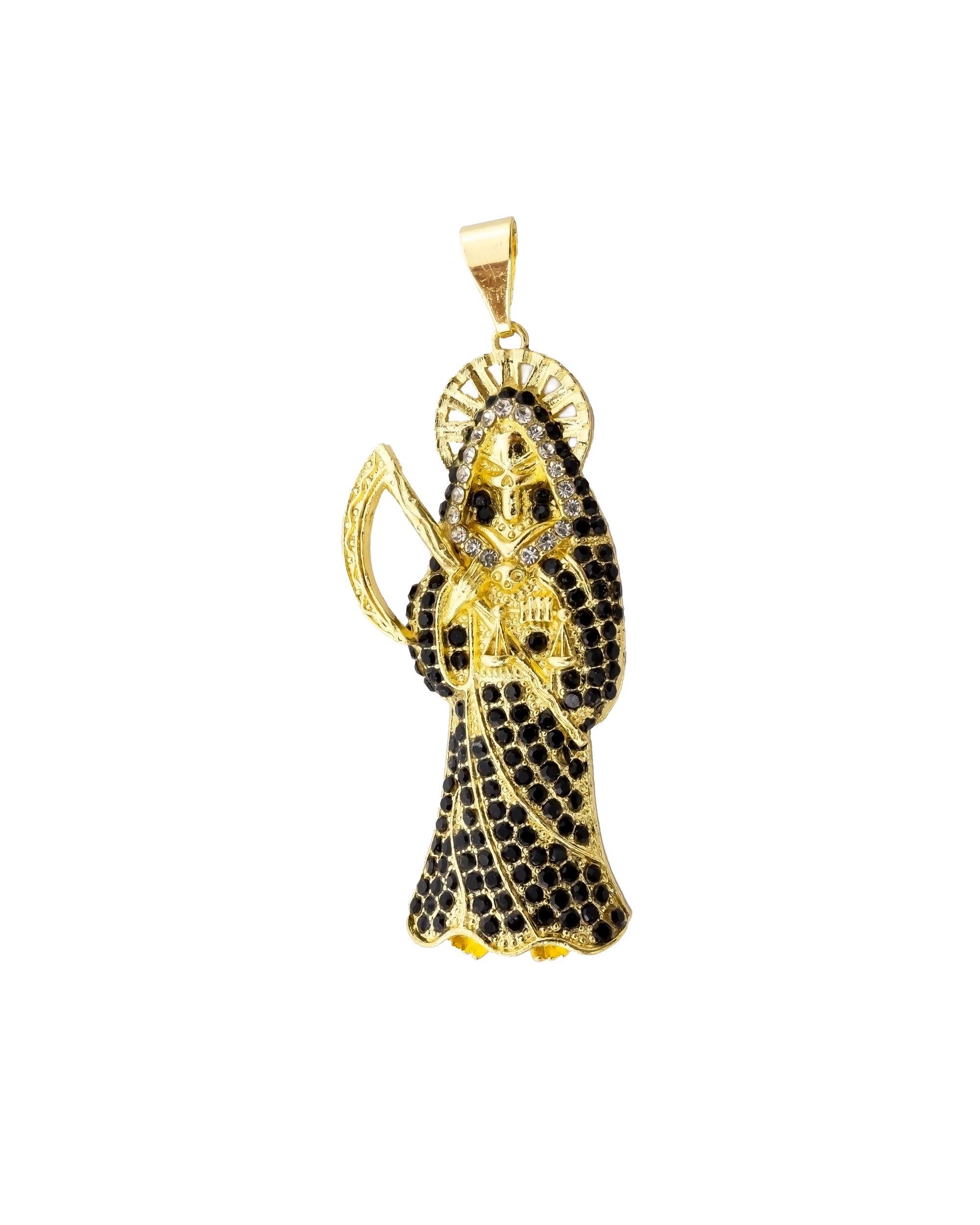 Dije de la santa muerte M160 - Oro laminado
