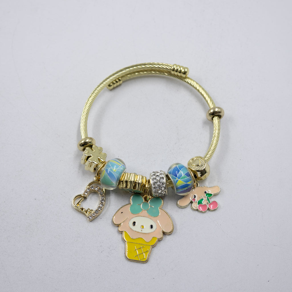 Pulsera tipo Pandora M4 Oro Laminado