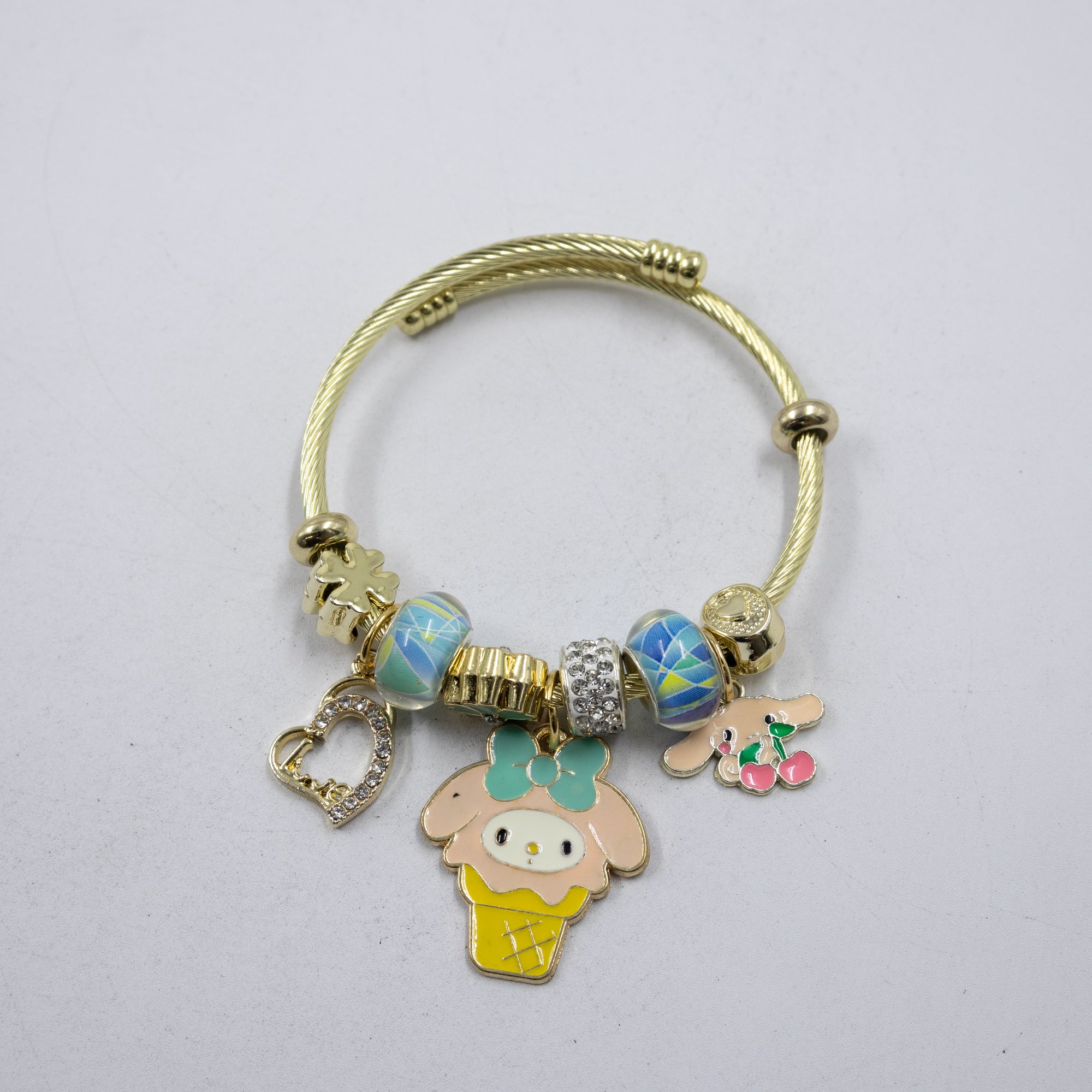 Pulsera tipo Pandora M4 Oro Laminado
