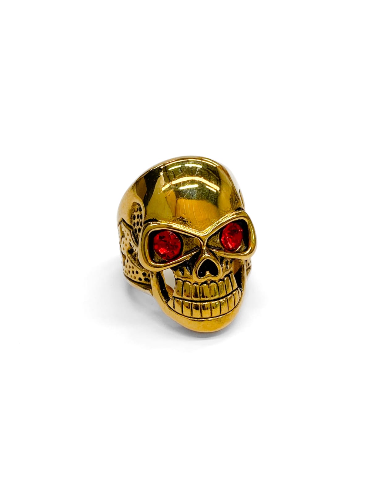 Anillo Calavera Dorado y Plateado Acero Inoxidable M19