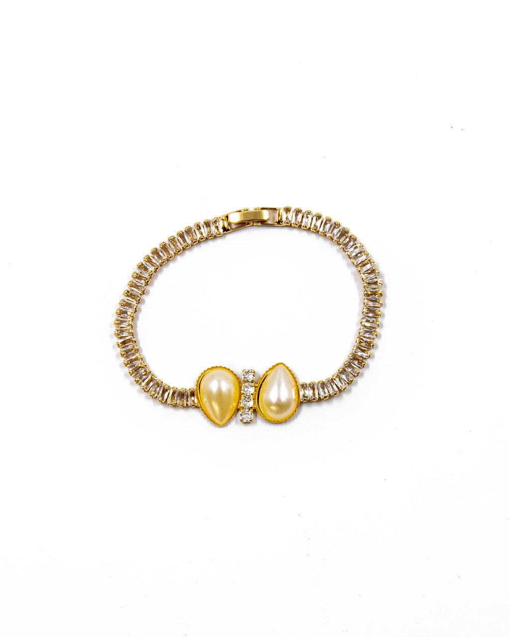 Pulsera dorada de piedras con piedra - M4 Oro Laminado