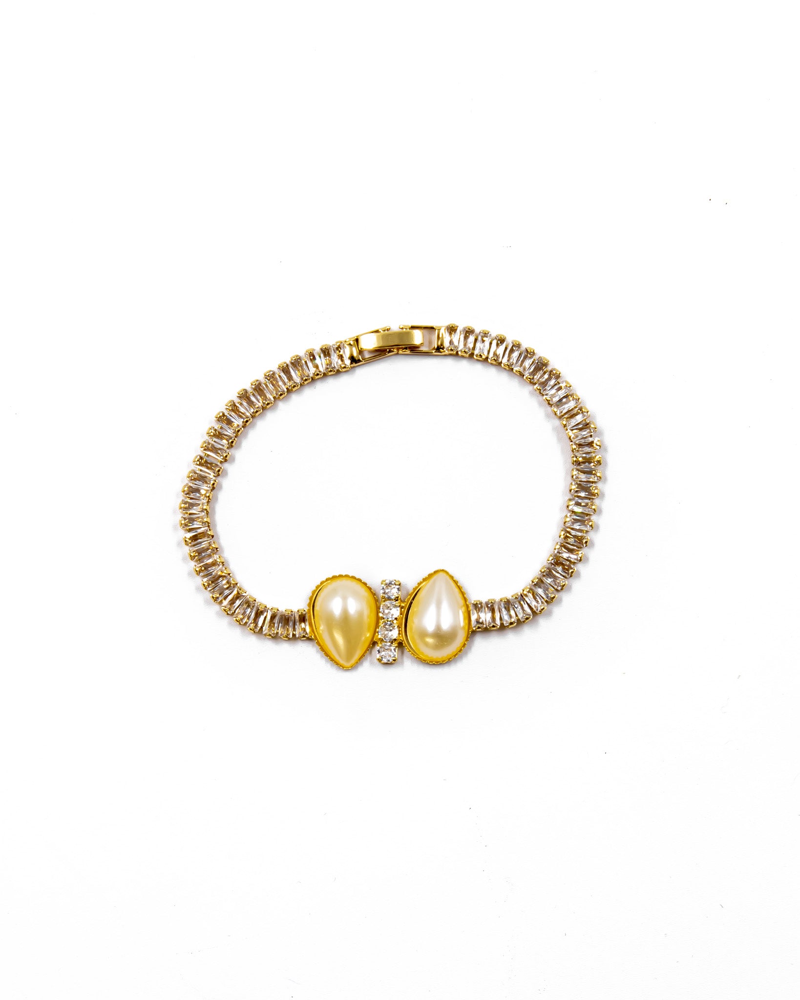 Pulsera dorada de piedras con piedra - M4 Oro Laminado