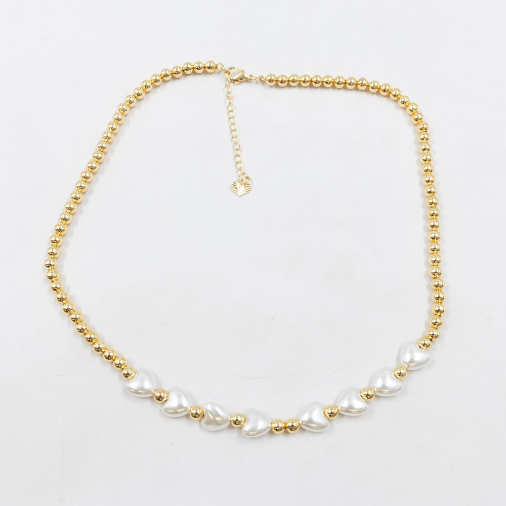 Collar Dorado de Cuentas M1 Oro Laminado