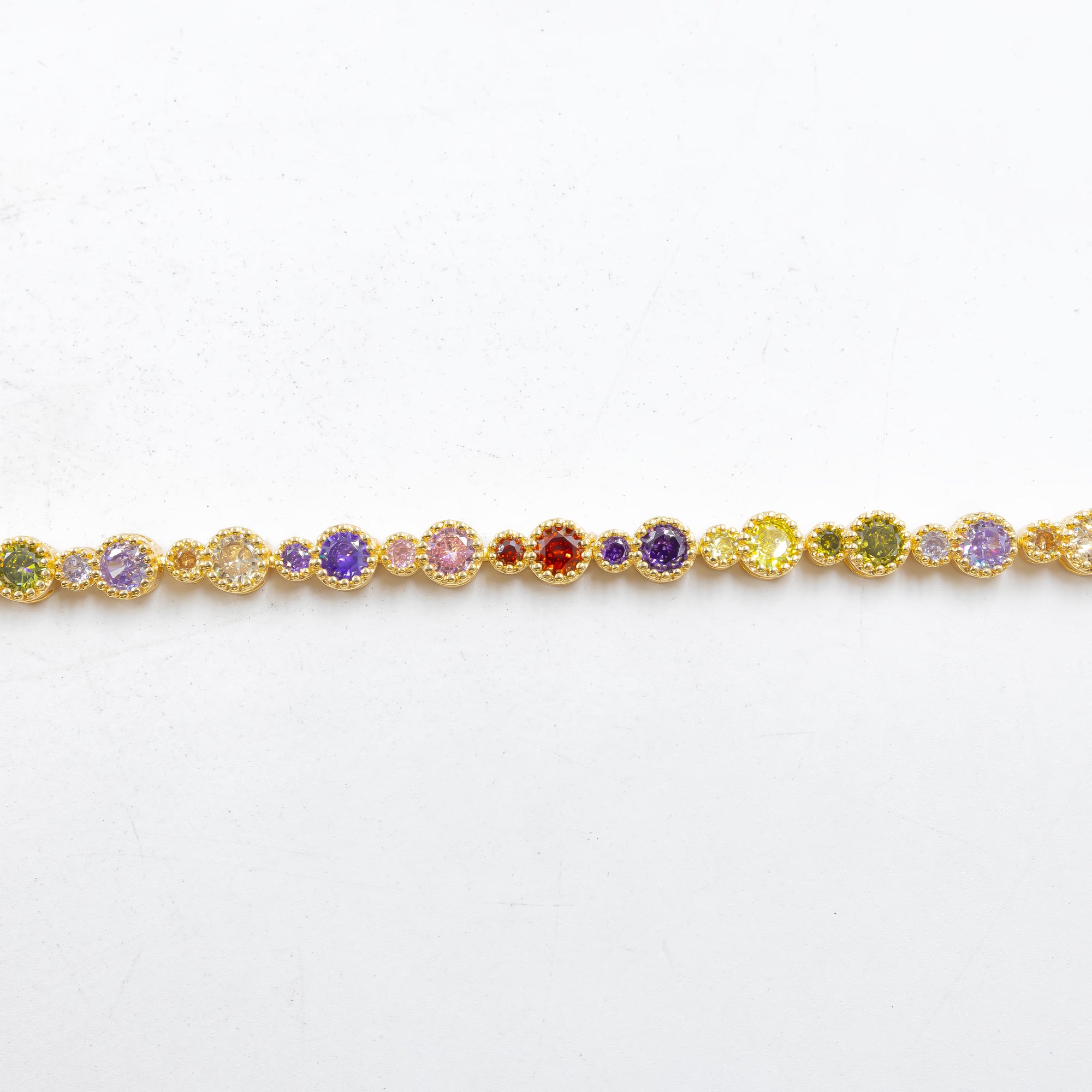Cadenas de Pulseras Doradas con Piedras M1 Oro Laminado