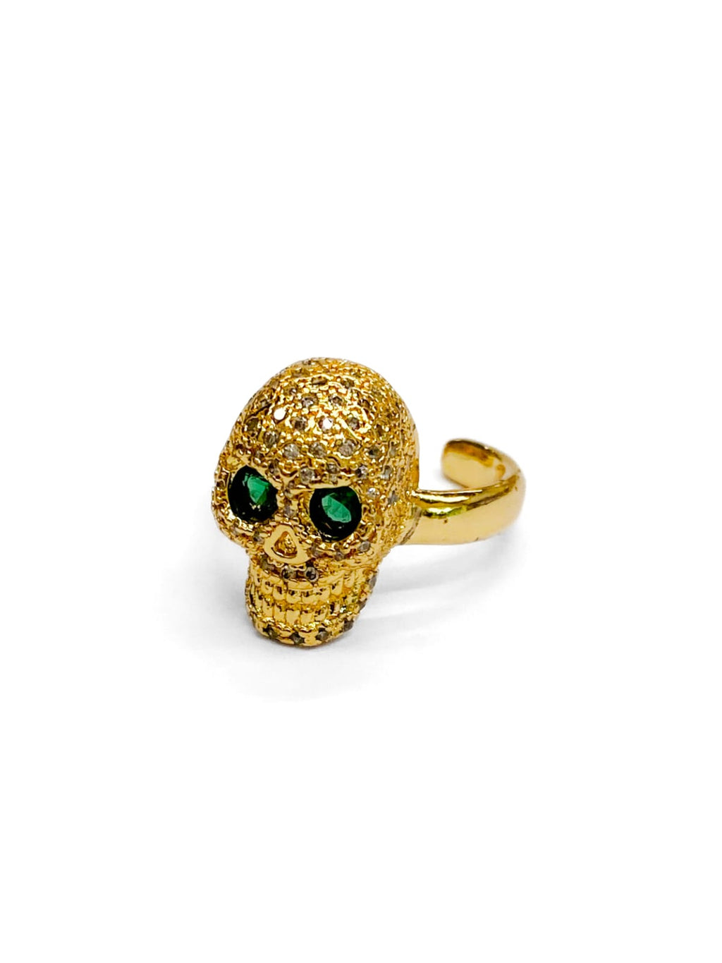 Anillo Calavera Dorado y Plateado Acero Inoxidable M20