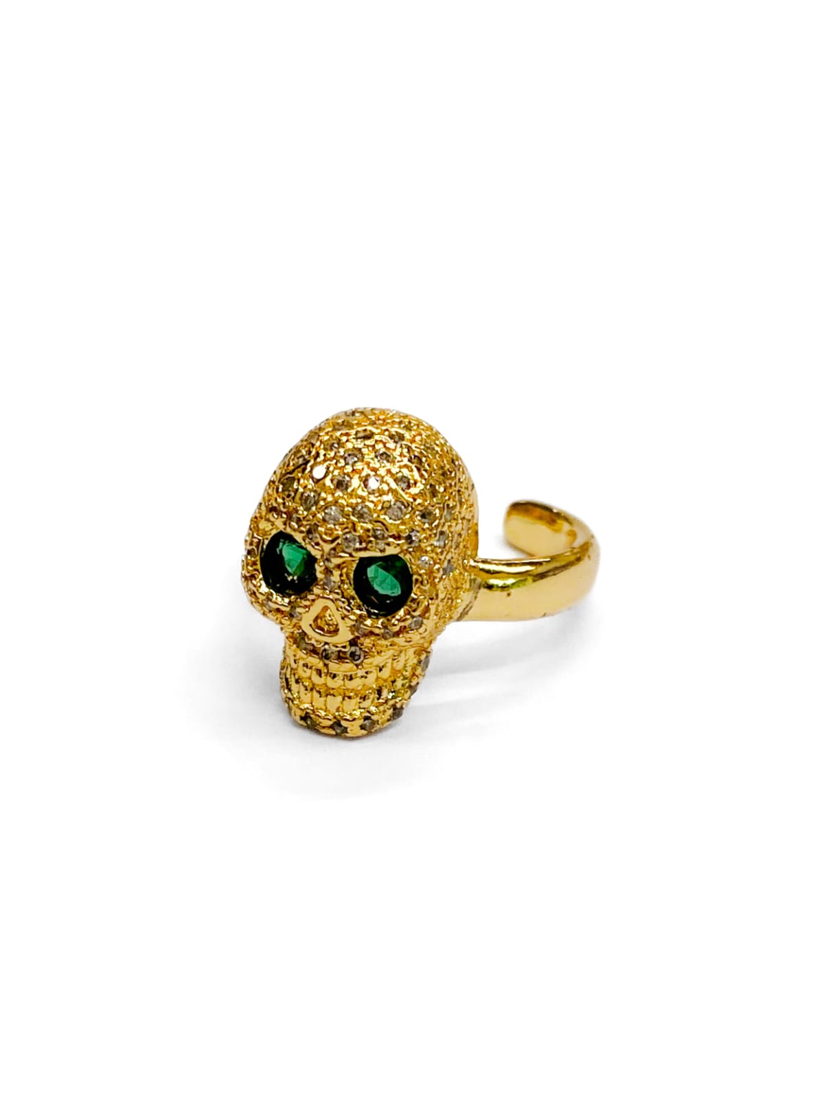 Anillo Calavera Dorado y Plateado Acero Inoxidable M20