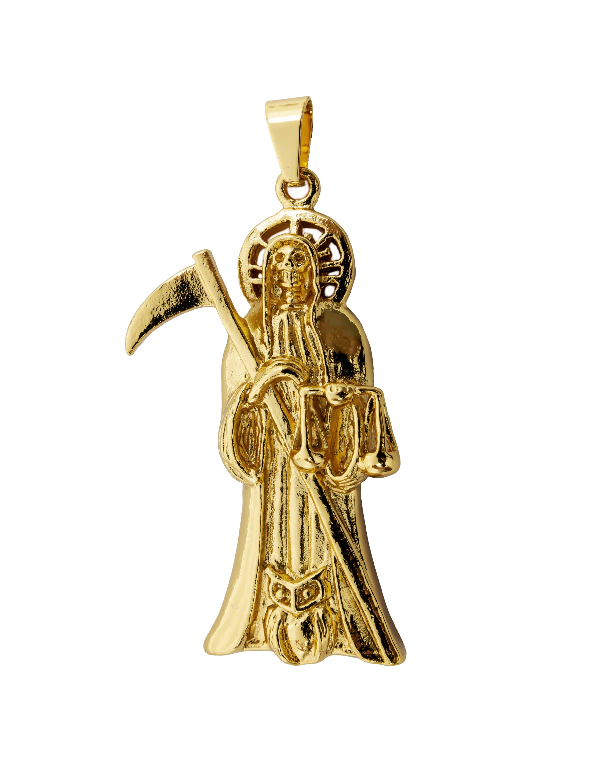 Dije de la Santa Muerte M85 - Oro Laminado