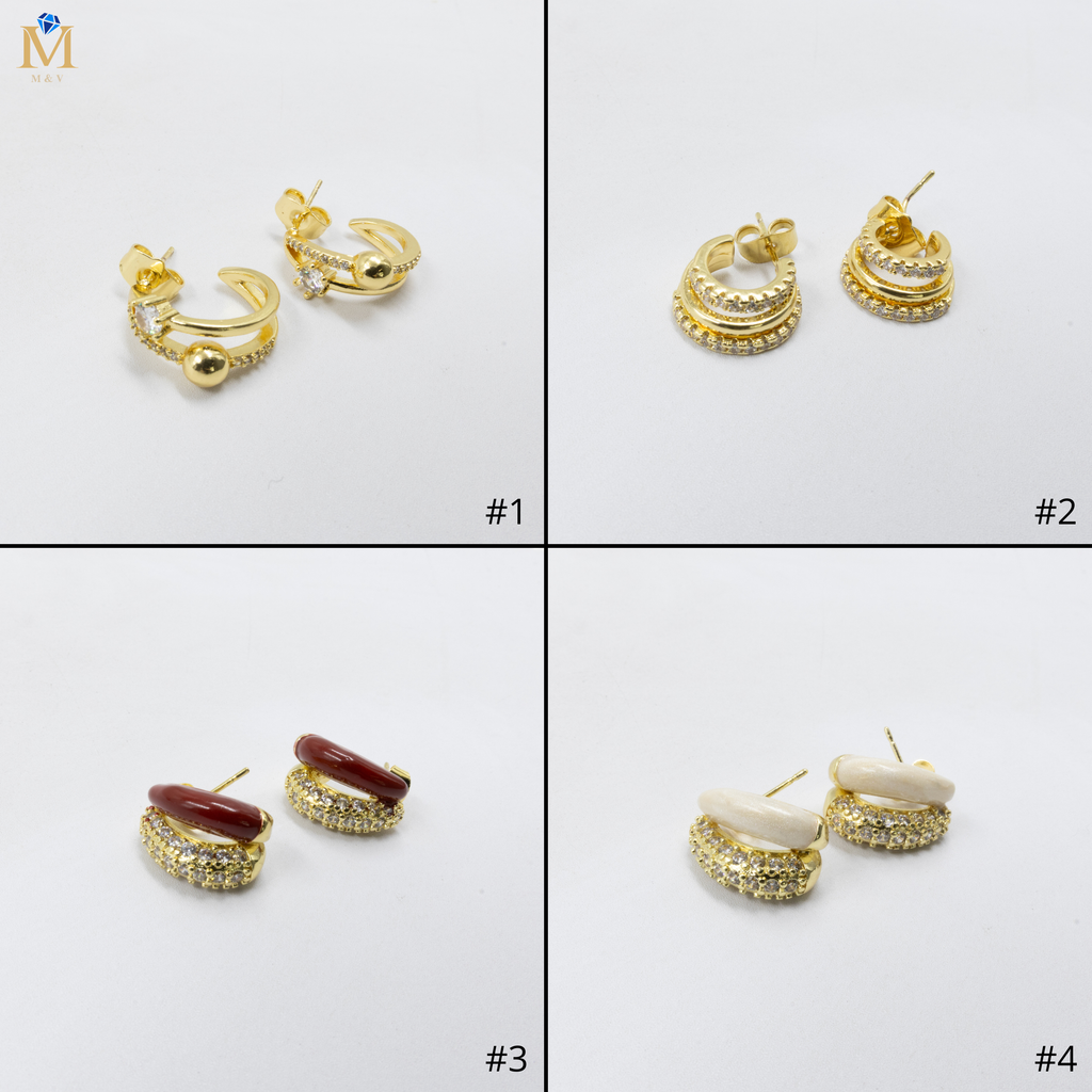 Aretes Dorados Caja 2 01/06/26  M1 Oro Laminado