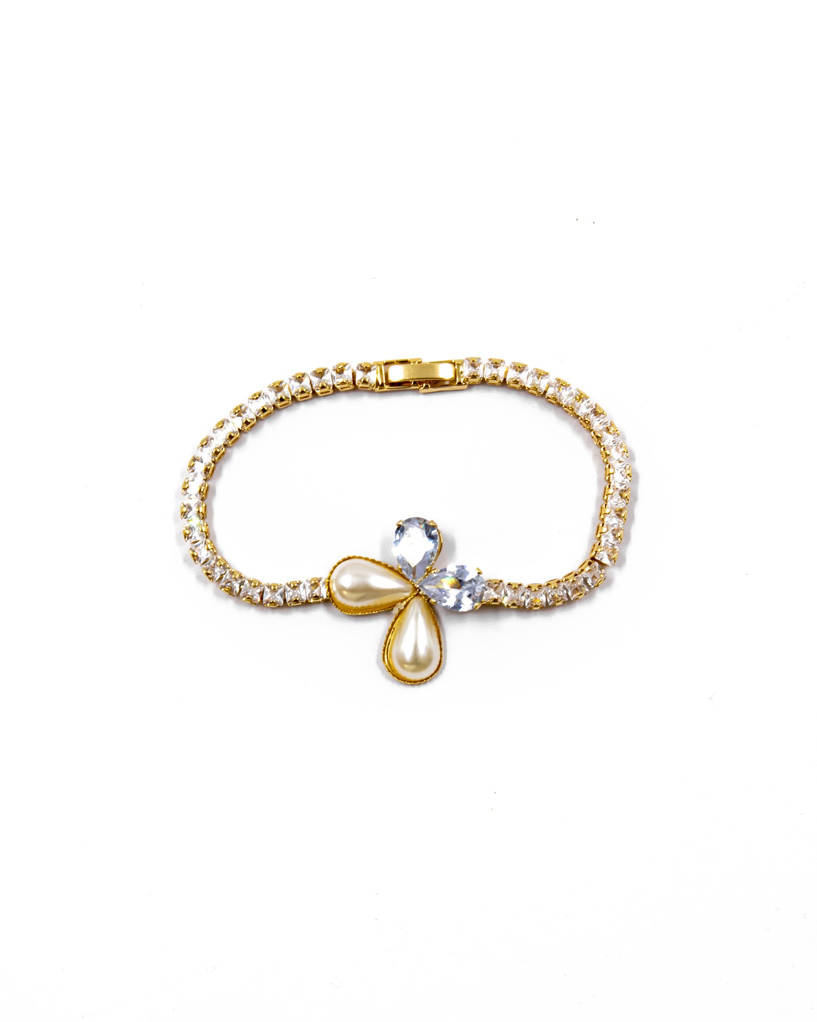 Pulsera dorada de piedras con piedra - M2 Oro Laminado