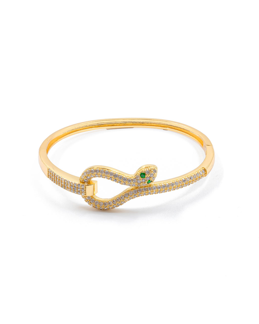 Brazalete Dorado con Piedras M11 Oro Laminado