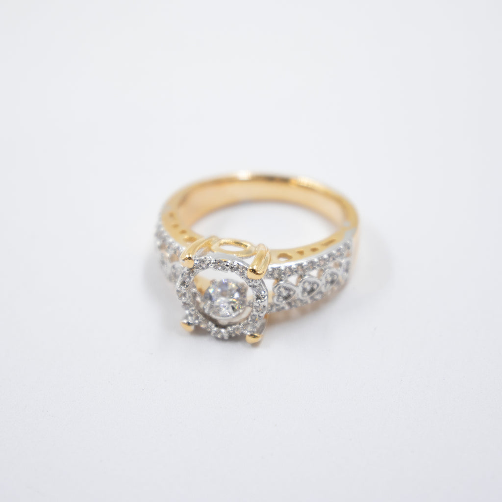 Anillos Dorados Xuping con Piedras M1 Oro Laminado