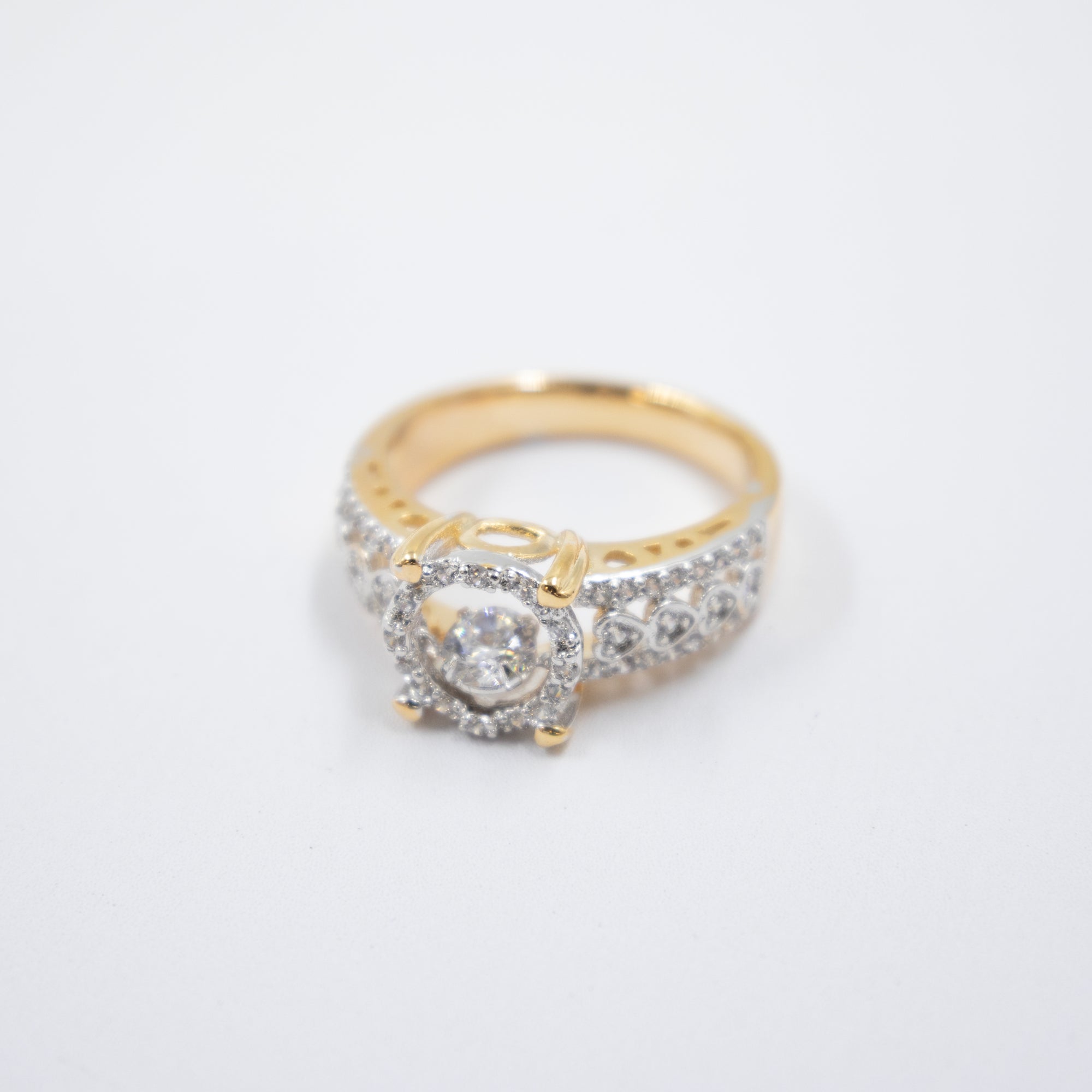 Anillos Dorados Xuping con Piedras M1 Oro Laminado