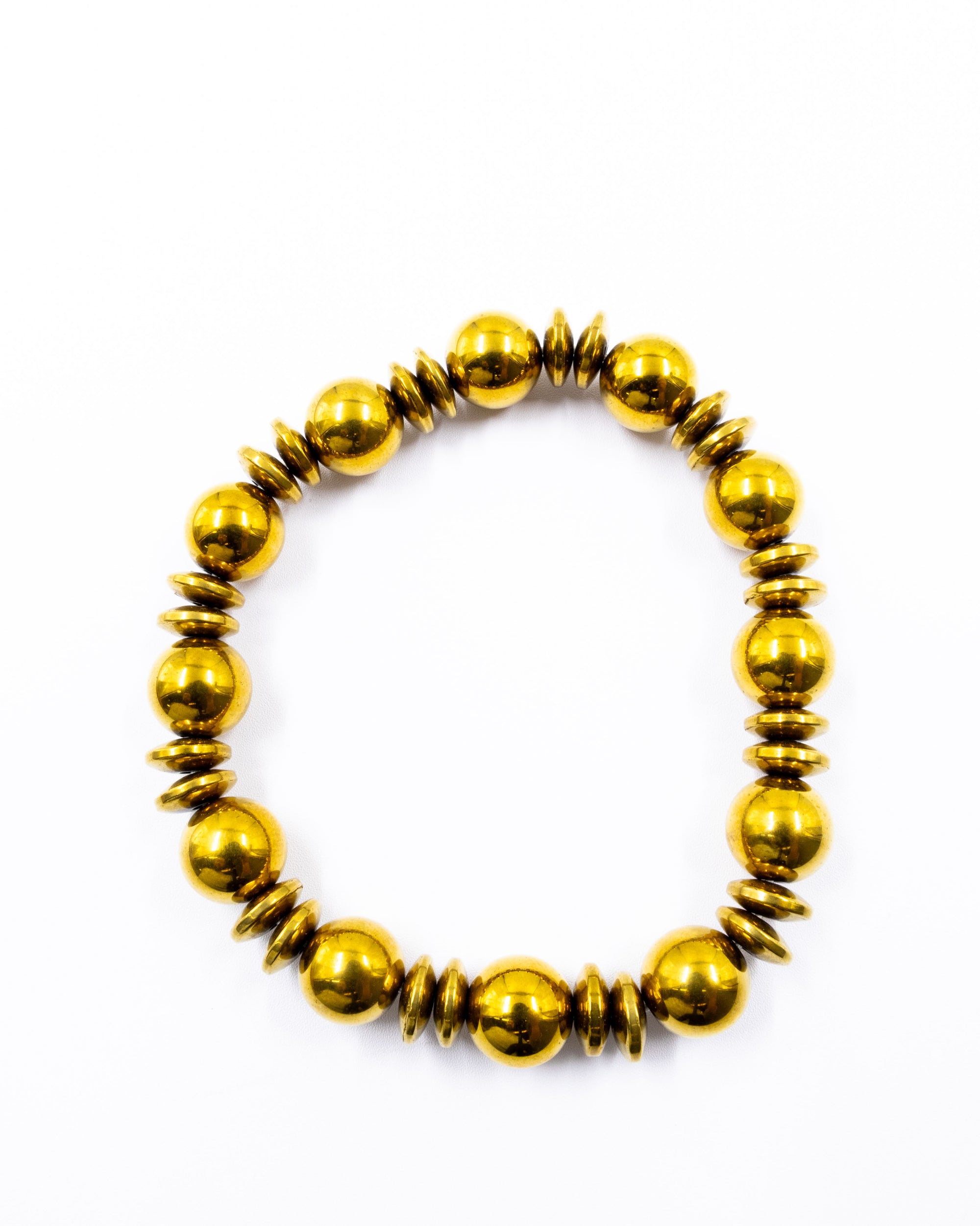 Pulseras brillantes con cuentas - M1 Oro Laminado