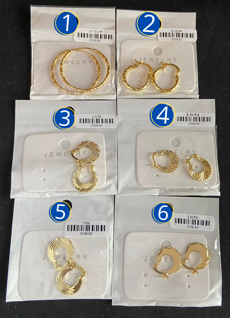 [12/SEPTIEMBRE/26] Arracadas doradas M2 Oro Laminado