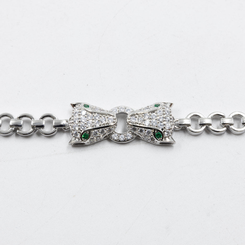 Pulseras Plateadas con Piedras M1 Oro Laminado