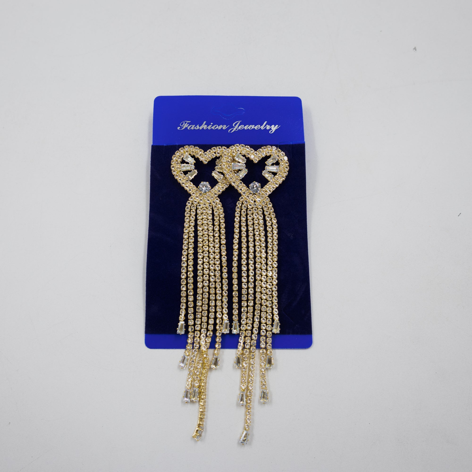 Aretes Largos con piedras M2 Oro Laminado