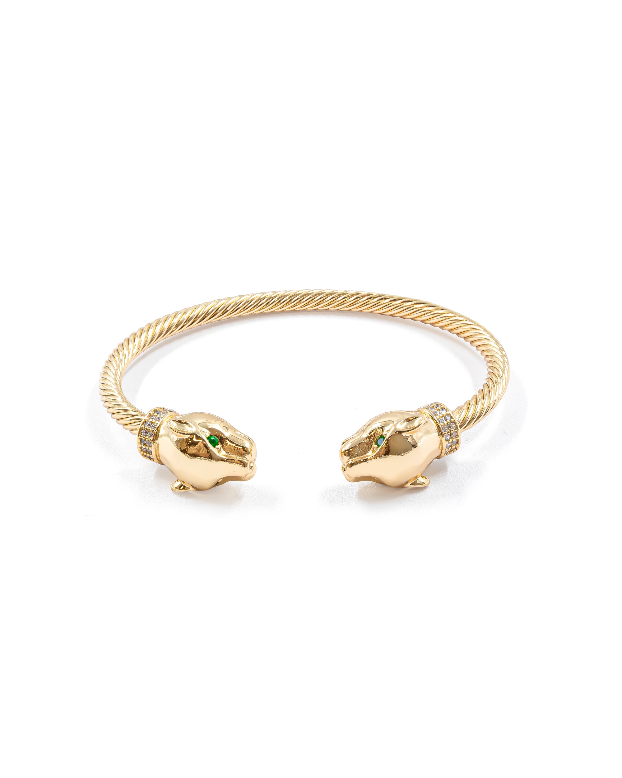 Brazalete Dorado con Piedras M7 Oro Laminado