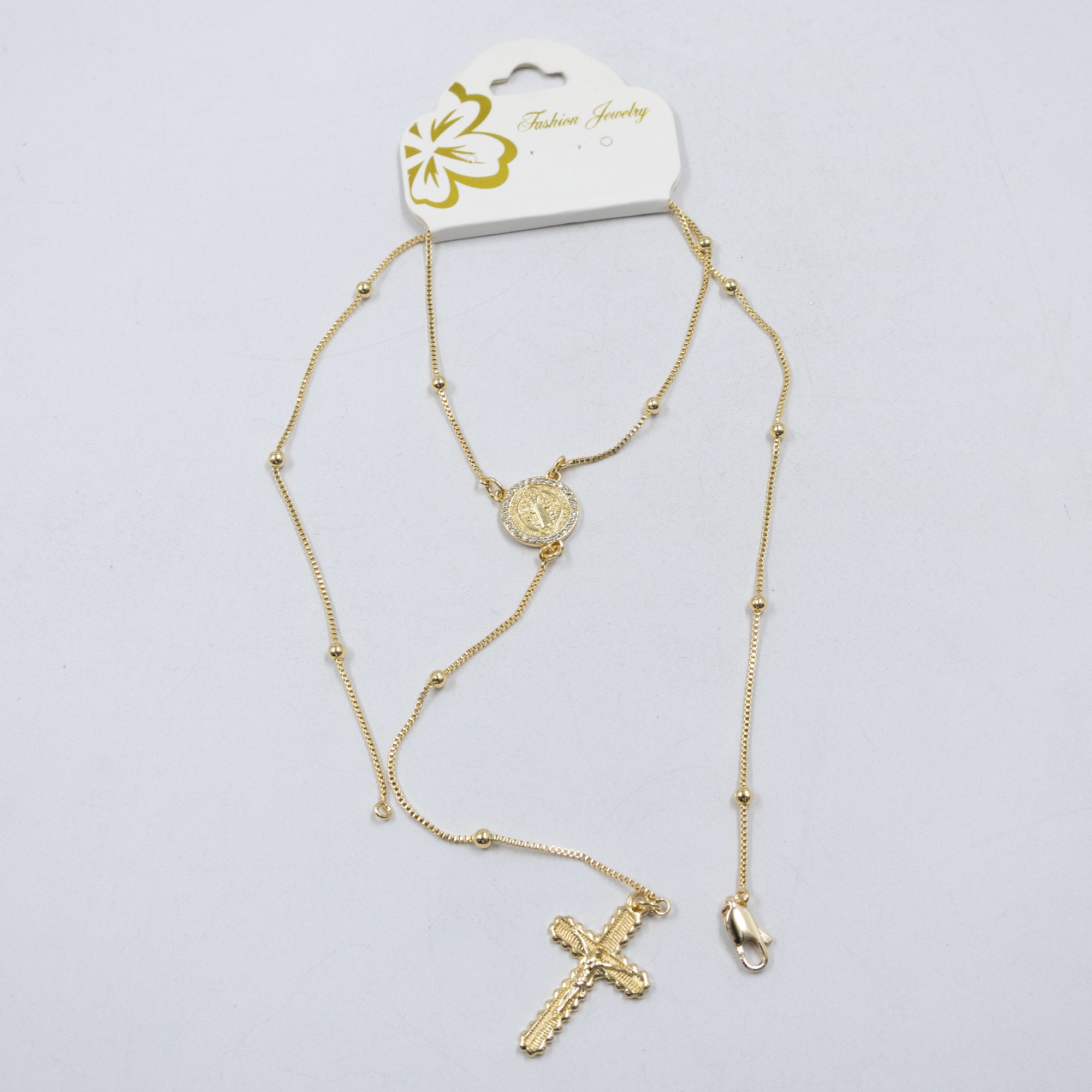 Collar Dorado Religioso M3 Oro Laminado