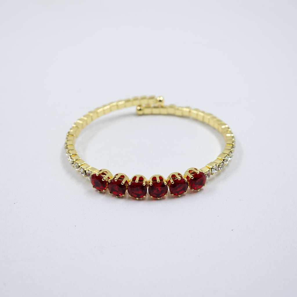Pulseras Doradas con Piedras M6 Oro Laminado