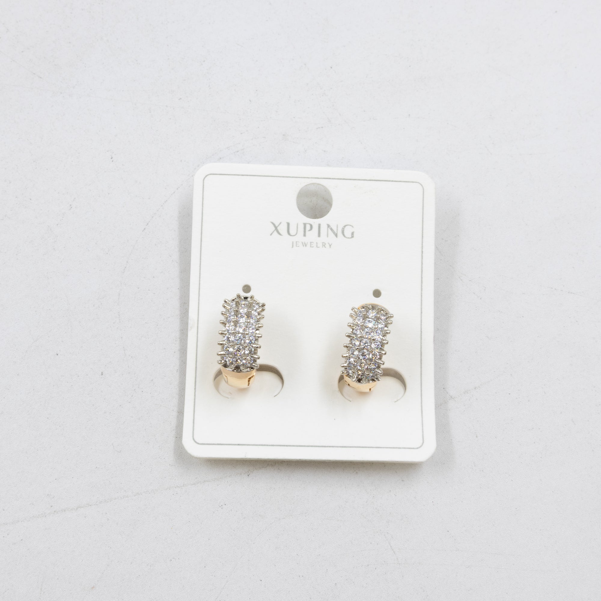 Aretes Dorados con Piedras Xuping M3 Oro Laminado