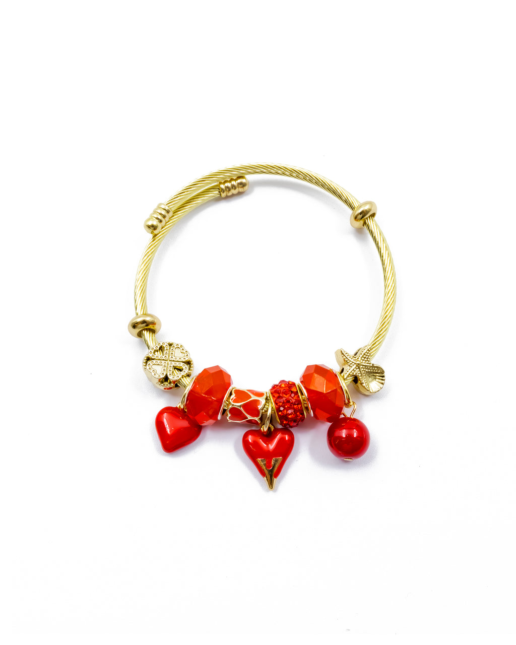 PULSERA DE CORAZON M1 ORO LAMINADO