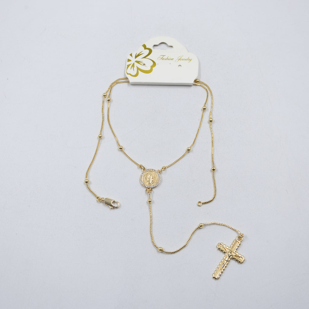 Collar Dorado Religioso M1 Oro Laminado