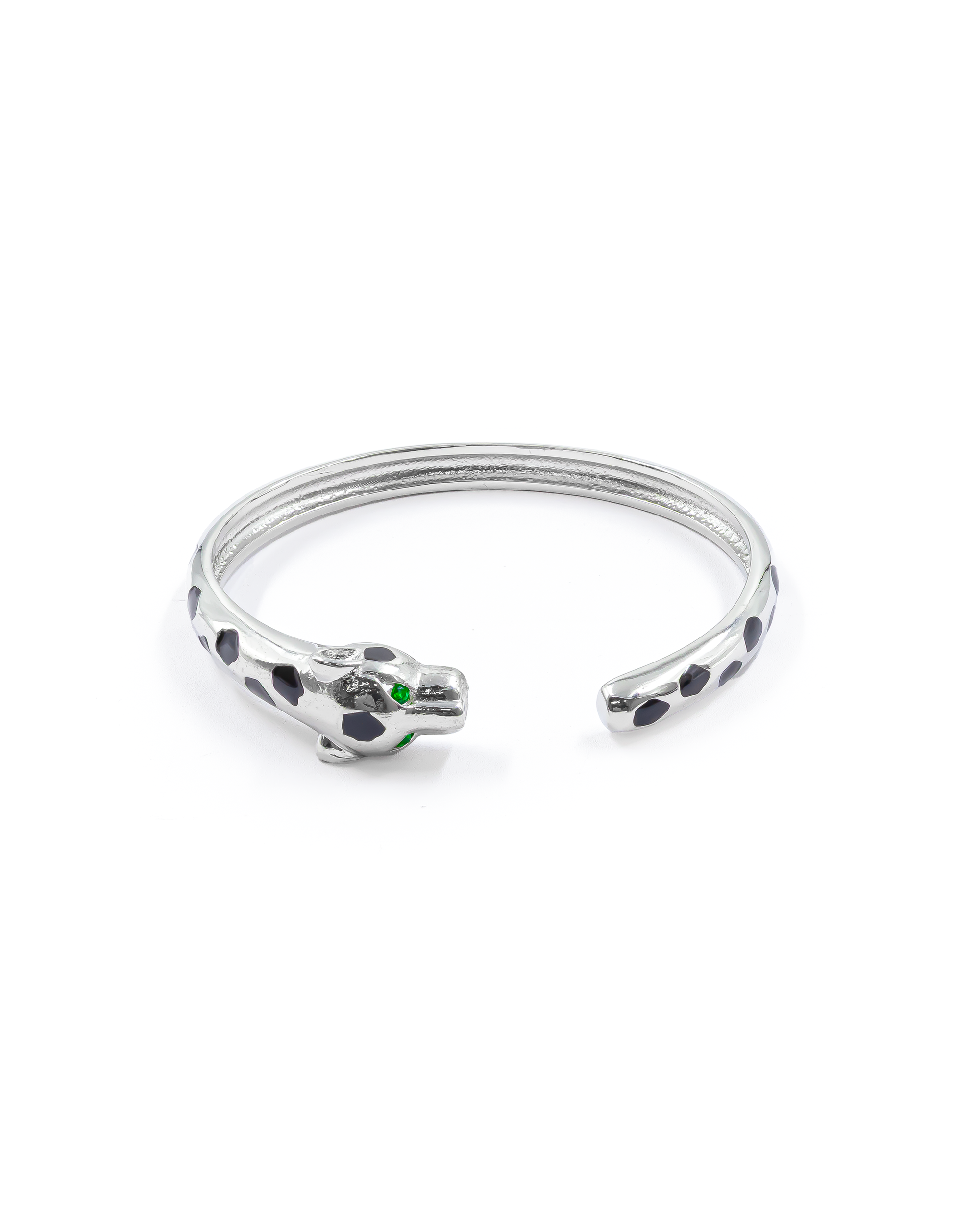 Brazalete Plateado con Piedras M10 Oro Laminado