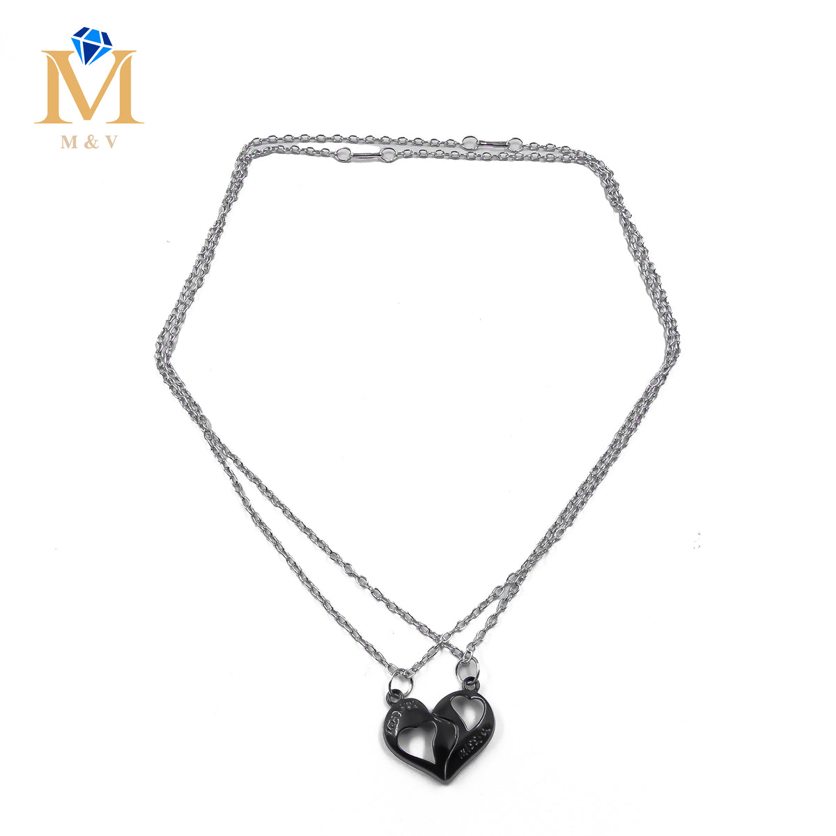 Collares en Pareja de corazón M2 Acero Inoxidable