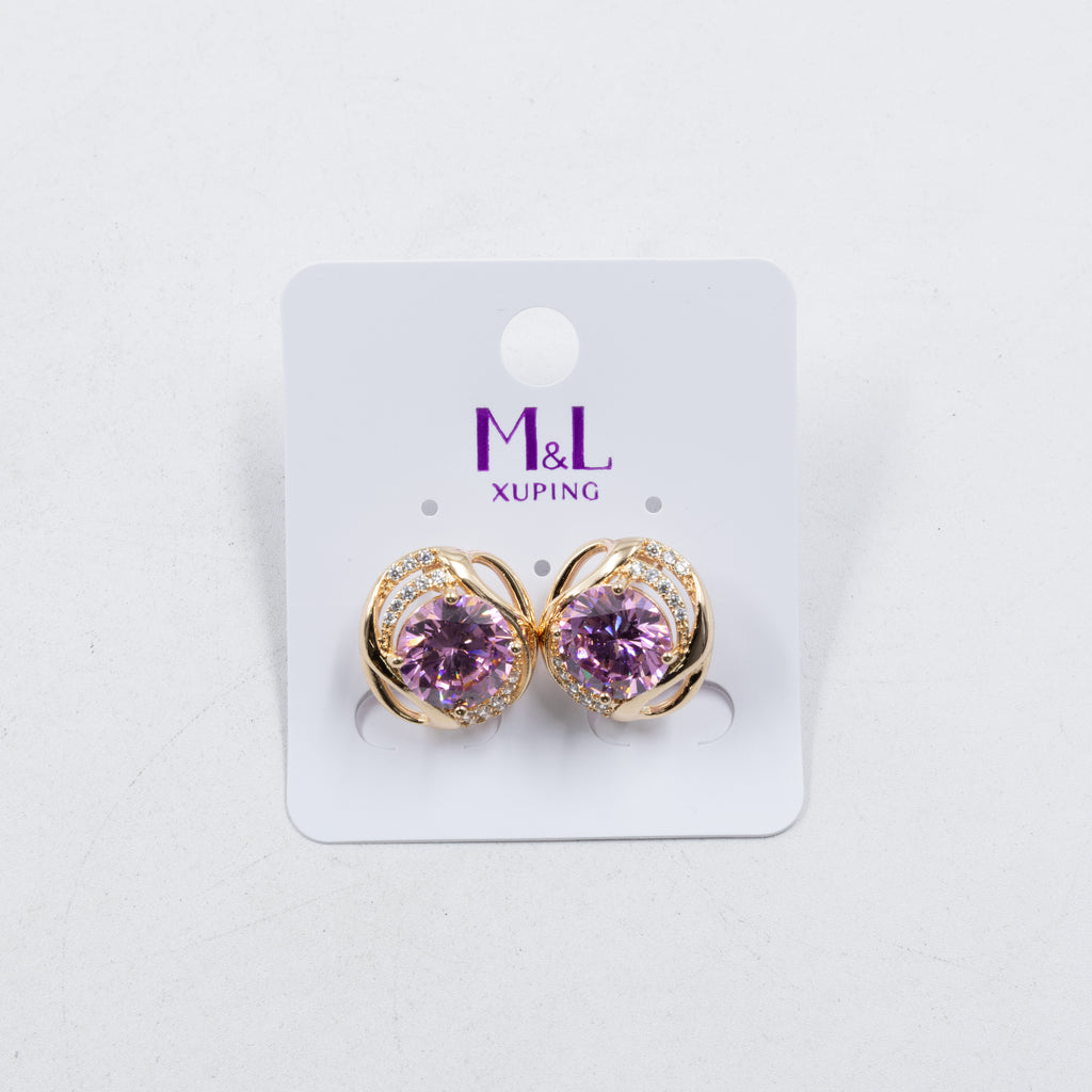 Aretes Xuping Dorados M16 Oro Laminado