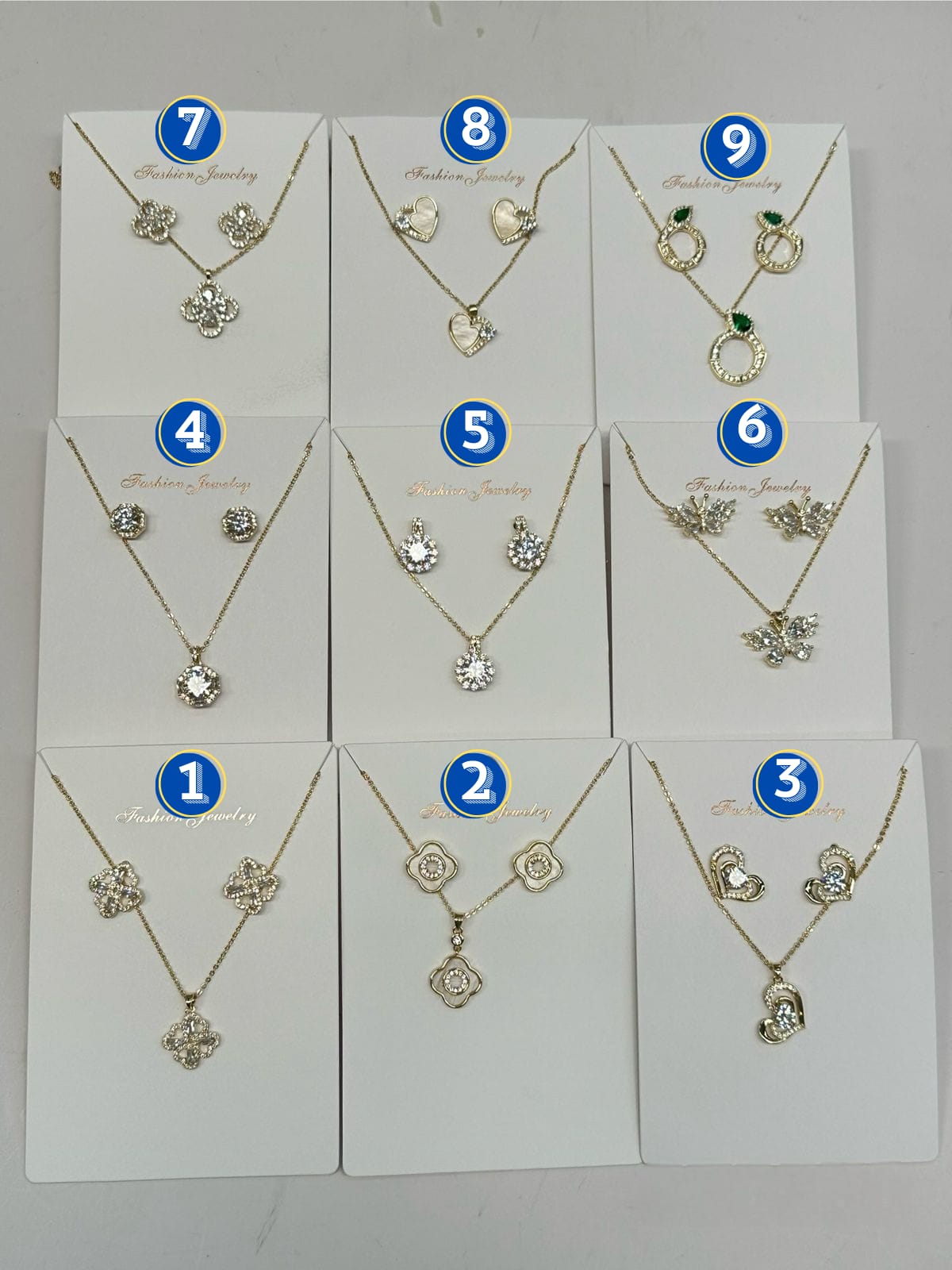 Arete y Collar Dorado Ansheli M1 Oro Laminado