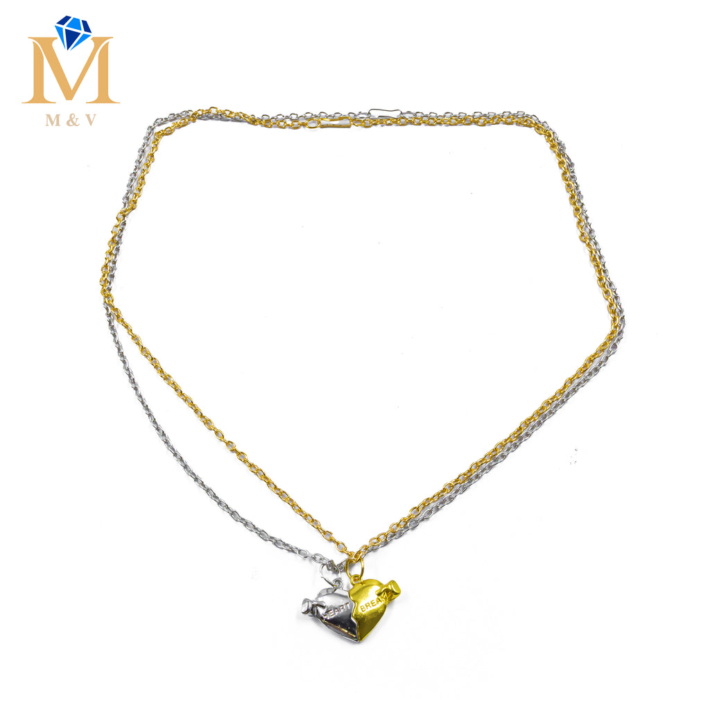Collares en Pareja de corazón M3 Acero Inoxidable